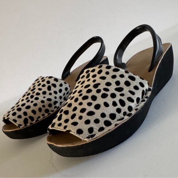 Kenneth Cole Reaction Women's Slingback Sandals Size 6.5 Casual Animal Print - Picture 9 of 12